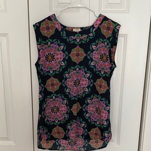 J.Crew Sleeveless Printed Women’s Top in Navy and Purple
